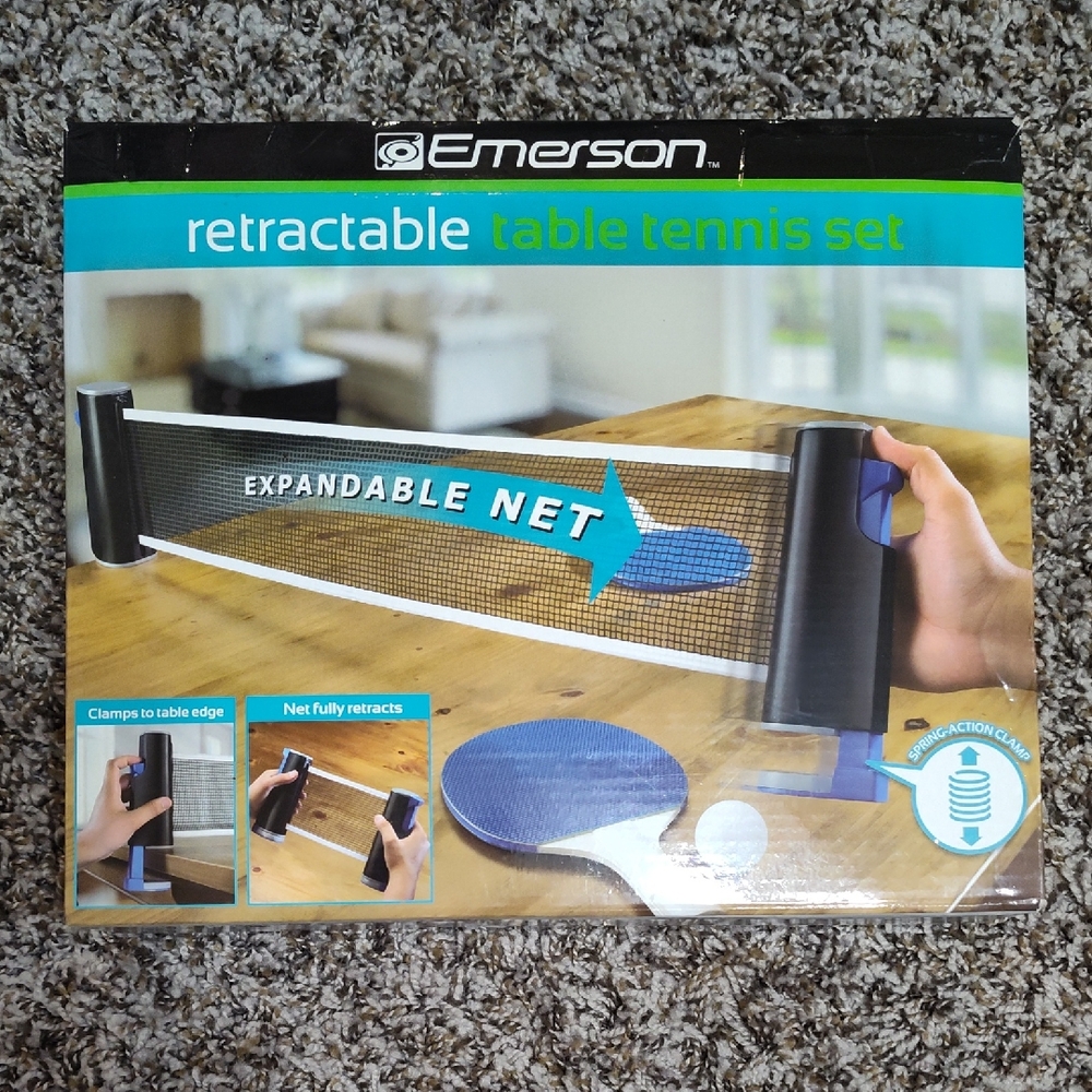 Emerson Retractable Table Tennis Set